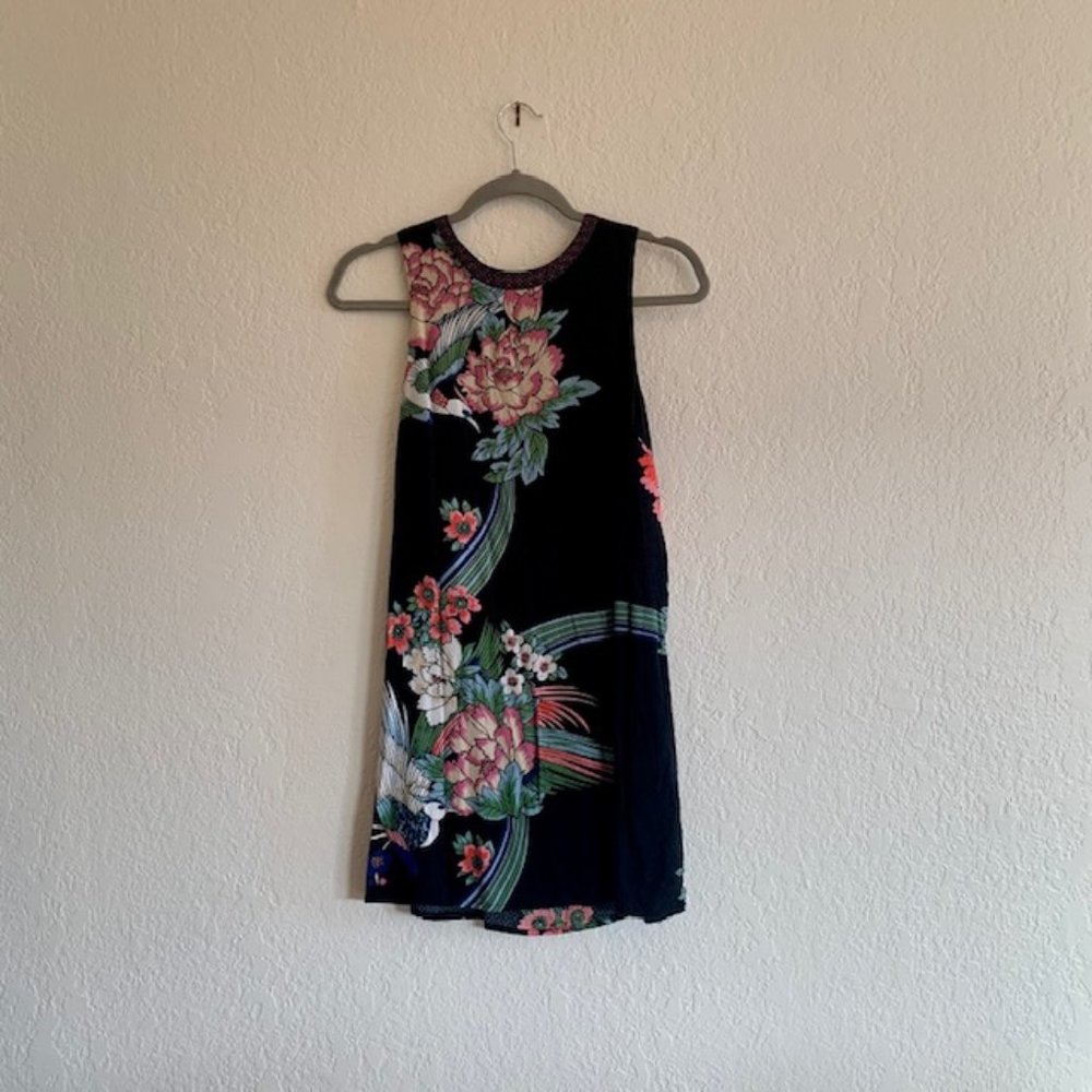 Black Floral Mini Dress
